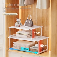 Étagère de séparation de placard réglable et extensible, support de rangement rétractable pour armoire – Optimisation de l'espace pour vêtements