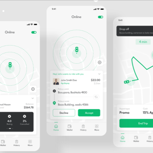 แอปจองรถแท็กซี่นอกเมืองระดับพรีเมียม ดีไซน์สวยงาม รองรับระบบไฮบริดบนมือถือ IOS พร้อมรองรับอินเทอร์เน็ตสำหรับ Linux และ MAC - Product Image 4