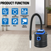 Nouvelle conception 1000W 18L Aspirateur sec de table pour voiture, Brosse à cendres, Sécheur d'air électrique, Filtre, Faible bruit, Portable, Sac sec 15L