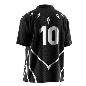 Camiseta de Fútbol con Cuello en V, Estilo Polo, Impresión por Sublimación, Control de Humedad, Secado Rápido, Logotipo Personalizado para el Día del Partido - Product Image 6