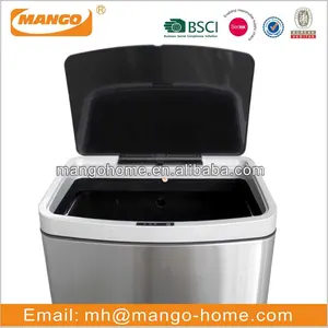 Garbage Waste Bin Multifunction Sensor Household Garbage Rubbish Waste Bin Stainless Steel Rectangular Trash Can Dust Bin