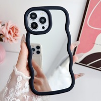 Étui de téléphone mignon avec miroir intégré pour iPhone 17 Pro, étui pour iPhone 16 Pro Max 15 14 13 12, couleur bonbon