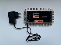 HFL5516C Multiconmutador Satelital en Cascada 5x5x16 950-2150MHz 4 SAT 1 Entrada Terrestre 16 Salidas Compatible con Quattro Quad LNB
