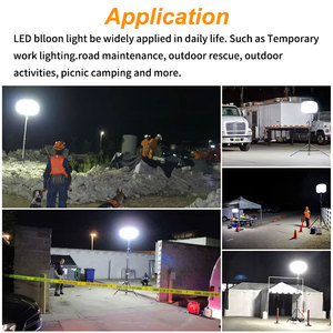 US STOCK 300W Lumière de <span class=keywords><strong>chantier</strong></span> extérieure LED Mobile 3 mètres Trépied Support télescopique LED Ballon Lampe de travail - Product Image 6