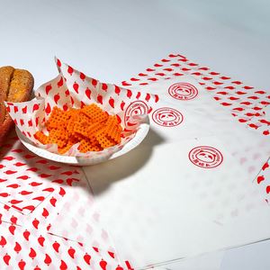 Papel Antigrasa Estilo Americano, Papel Absorbente de Aceite para Papas Fritas, Snacks, Hamburguesas, Sándwiches, Pizza - Product Image 5