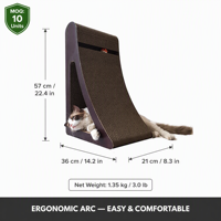 Griffoir pour chat en carton ondulé, style simplicité triangulaire vertical, résistant à l'usure, aux rayures et aux éclats