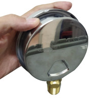 HUBEN 100mm Corrosion Resistant Industrial Pressure Gauge 1 MPa G1/2 Bottom Connection Oil-Filled 18-Month Warranty Made China