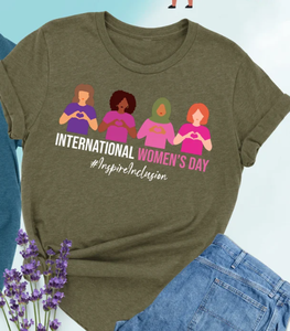 T-shirt per la Giornata Internazionale della Donna, 100% cotone, girocollo, casual, a maniche corte, stampata con design motivazionale - Product Image 3