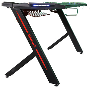 Historia de fibra de carbono eléctrica RGB luz Led ordenador PC mesa escritorio de juegos de oficina para la venta - Product Image 5