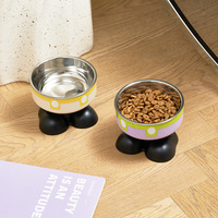 Bol surélevé pour chien et chat en acier inoxydable antidérapant grande capacité avec protection du cou et conception anti-renversement Nouveau style