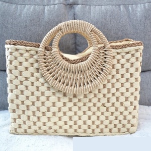 Nouveau <span class=keywords><strong>sac</strong></span> de plage élégant de style bohème, pochette rétro en rotin, <span class=keywords><strong>sac</strong></span> à bandoulière, <span class=keywords><strong>sac</strong></span> fourre-tout d'été, grande capacité, sacs à main à poignée ronde - Product Image 1
