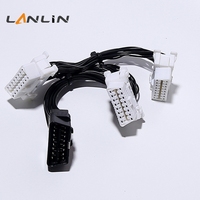 Cable de Extensión de Conexión OBD2 Automotriz, 1 Macho a 3 Hembras, para Conectar Múltiples Dispositivos de Diagnóstico OBD