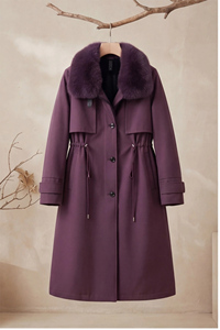 Nuevo Abrigo Largo para Mujer 2026, Forrado con Piel <span class=keywords><strong>de</strong></span> Visón, con Cuello <span class=keywords><strong>de</strong></span> Piel <span class=keywords><strong>de</strong></span> Visón Genuino para Invierno - Product Image 2