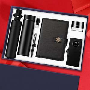 Cadeau promotionnel Affichage de la température, bouteille d'eau isolée sous vide Clé USB pour ordinateur portable et ensemble de stylos Logo personnalisé/ - Product Image 2