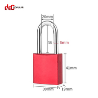 Cadenas de sécurité industriels LOTO personnalisés 38 mm, colorés, haute sécurité, antirouille, pour extérieur, avec anse en acier, étanches