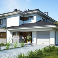 Villa préfabriquée durable, ignifuge, imperméable, légère, élégante, style moderne, excellent rapport qualité-prix, fabrication en usine