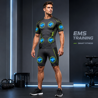 Combinaison d'entraînement EMS sans fil intelligente avec contrôle par application, conception à électrodes sèches et compression pour l'entraînement et la récupération musculaire du corps entier