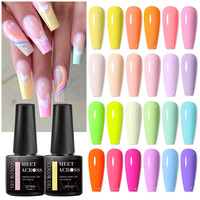 MEET ACROSS 60 Couleurs Vernis Semi-Permanent Nail Art Manucure Soak Off LED UV Gel Fournitures Ongles Gel Vernis