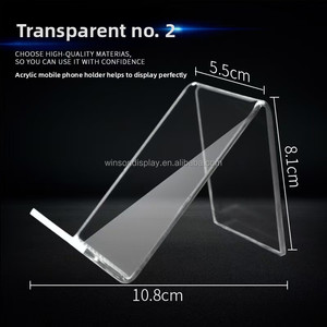 Draagbare Lichtgewicht Acryl Displaystandaard Voor Duurzaam Telefoonhouderrek Voor Winkelpuien En Kantoortafels Moderne Stijl - Product Image 4