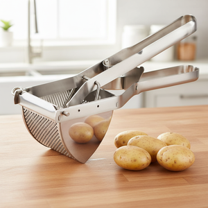 Presse-purée triangulaire en acier inoxydable robuste <span class=keywords><strong>de</strong></span> 12 pouces, presse-citron, presse-agrumes, pliable, poignée confortable, outil <span class=keywords><strong>de</strong></span> <span class=keywords><strong>cuisine</strong></span> - Product Image 1