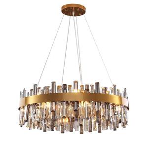 Nuevo anillo de cocina de lujo, Isla de iluminación, anillos redondos de acero inoxidable, luz colgante de cristal Led - Product Image 6