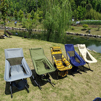 Fauteuil à bascule pliable en alliage d'aluminium Zentopia, dossier haut, inclinable, portable, pour l'extérieur, vente en gros