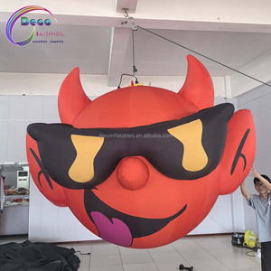 Calcomanía colgante de publicidad inflable con cabeza de demonio de dibujos animados llamativo - Product Image 1