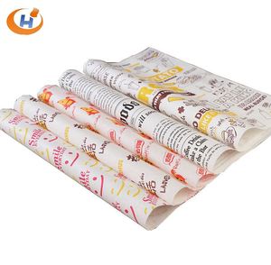 กระดาษห่อเบอร์เกอร์ กระดาษกันไขมันสำหรับเบอร์เกอร์ กระดาษห่ออาหาร - Product Image 2
