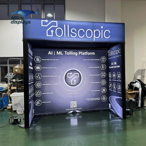 Seg nhôm vải 10x10ft hộp Đèn triển lãm thương mại hiển thị mô-đun hai mặt in với kệ cho gian hàng triển lãm - Product Image 5