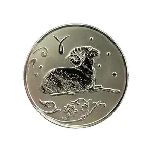 Custom Zinc-aluminum Alloy Silver-plated Metal Zodiac Animal Souvenir