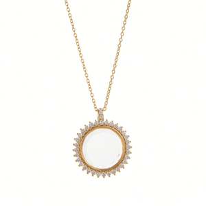 Colgante de collar retro de personalidad, impermeable, de oro de 18K, con diseño hueco DIY, de moda, con forma de caja que se abre y cierra, en forma de corazón, Budismo - Product Image 6