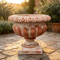 Pot de fleurs rétro en plastique, Jardinières grandes pour l'extérieur, Vases pour plantes de jardin