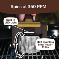 Brosse de nettoyage électrique rotative pour barbecue, en acier inoxydable de qualité alimentaire, rechargeable, sans poils
