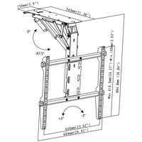 Support mural motorisé rotatif à 360° pour téléviseur, inclinable et orientable, avec fonction de descente, pour plafonds de 100 à 120 pouces, fabriqué en Chine