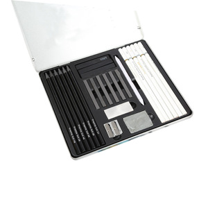 Tongbao Set di <span class=keywords><strong>schizzi</strong></span> in 25 pezzi <span class=keywords><strong>per</strong></span> studenti <span class=keywords><strong>schizzi</strong></span> Non in legno con <span class=keywords><strong>blocchi</strong></span> di carbonio morbido medio duro in matite in carbonio bianco - Product Image 5