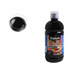 Peiyong Tempera Nera in Bottiglia da 500ml per Artisti e Artigiani, Uso Versatile su Tela, Carta, Vetro, Set Durevole con Confezione in Scatola - Product Image 2