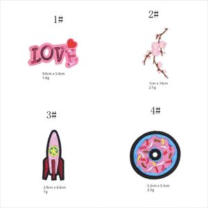 Special Offer Embroidery pink Set love butterfly Donut Lemon Patches for Girl Woman - Product Image 2