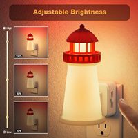 Lampe de chevet pour enfants LOHAS, veilleuse avec capteur crépusculaire, variateur d'intensité, à brancher, veilleuse 3D Beacon pour chambre à coucher, salle de bain, couloir
