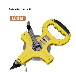 Ruban à mesurer en acier auto-enroulant de 50 m, 30 m, 100 m, métrique, construction, ingénierie, cadre en acier, règle manuelle, coque en plastique - Product Image 3
