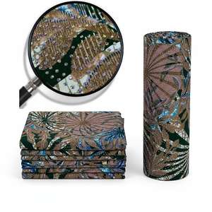 Super Hollan Wax100 % 25 algodón Ankara africano piedra dorada estampados telas Grand Wax para ropa Batik patrón para bolsos y camisas - Product Image 2