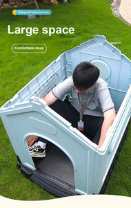 Cage de chenil extérieure en plastique résistant aux intempéries abri pour animaux de compagnie maison de luxe pour grand <span class=keywords><strong>chien</strong></span> grande maison maison pour <span class=keywords><strong>chien</strong></span> de compagnie - Product Image 4