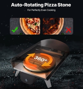 Jardín patio trasero parrilla cocina Pizza <span class=keywords><strong>estufa</strong></span> al aire libre Gas Pizza horno con piedra giratoria - Product Image 5