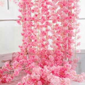 Pièce architecturale en fleurs de <span class=keywords><strong>cerisier</strong></span> en soie-Sculpture florale moderne de 180cm pour la <span class=keywords><strong>d</strong></span>écoration intérieure - Product Image 1