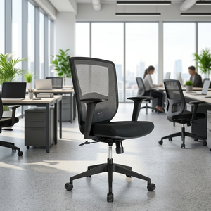 Silla Ejecutiva Moderna Giratoria, Ajustable en Altura, con Malla Transpirable, Soporte Lumbar y Mecanismo de Inclinación para Oficinas Comerciales - Product Image 3