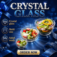 Offre Spéciale – Bols à Salade et Bols à Soupe en Verre Double Paroi Poli Écologique Transparent pour la Maison, la Cuisine et la Restauration