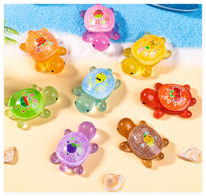 En gros, figurines miniatures lumineuses en résine, thème animaux marins, <span class=keywords><strong>tortue</strong></span> DIY, qui brillent dans le noir, pour sachets surprises, jouet pour enfants - Product Image 1