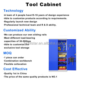 Armoire à outils en acier avec porte battante, grande capacité, pour atelier de réparation, garage, armoire à outils en métal avec porte - Product Image 2