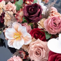 Décoration personnalisée de voiture de mariage fleur artificielle rangée avant fleur rétro fleur artificielle avec ventouse art floral