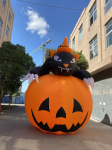 Citrouille gonflable géante grandes citrouilles artificielles déco décorations 2023 avec souffleur sauter disfraz de halloween jouets en plein air - Product Image 5
