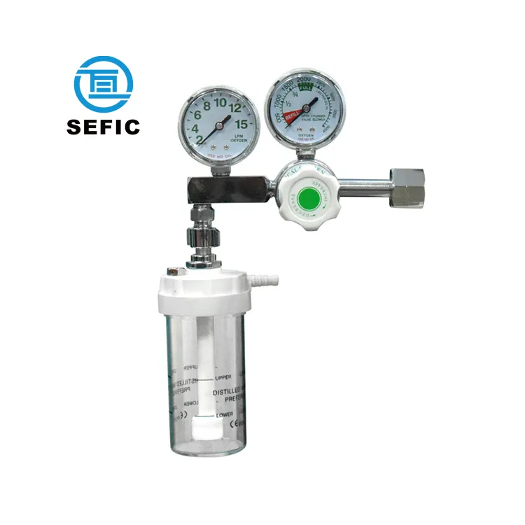 Régulateur de pression du niveau d'oxygène médical, certifié CE CE, avec débitmètre